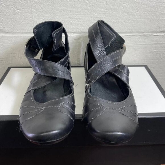 Pikolinos Black Leather Cross Strappy Buckle Comfort Shoes Women's 41 EU/10 US - Picture 1 of 12